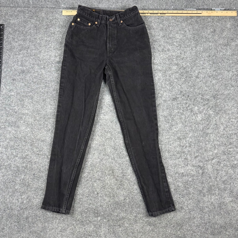 Levi's Jeans Womens Size 9 JR M Black 512 Slim Fit Tapered Leg USA Made Vintage